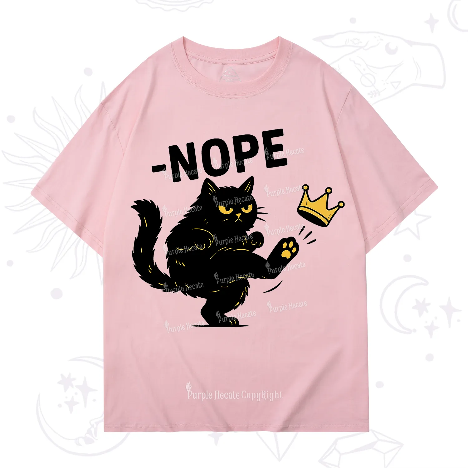 Purplehecate No Kings Black Cat T-Shirt