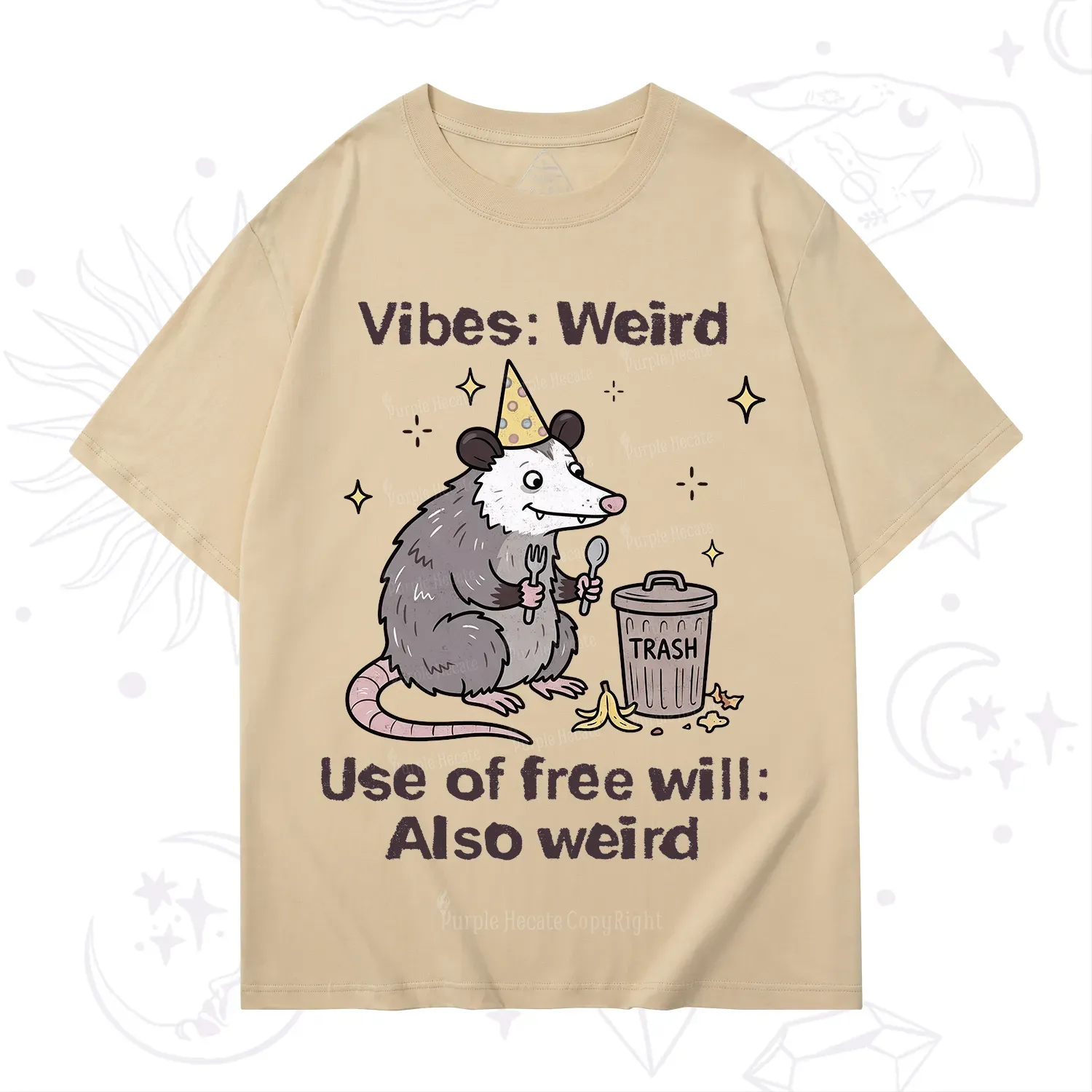 Purplehecate Weird Vibes Only Opossum T-Shirt