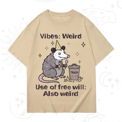 Purplehecate Weird Vibes Only Opossum T-Shirt