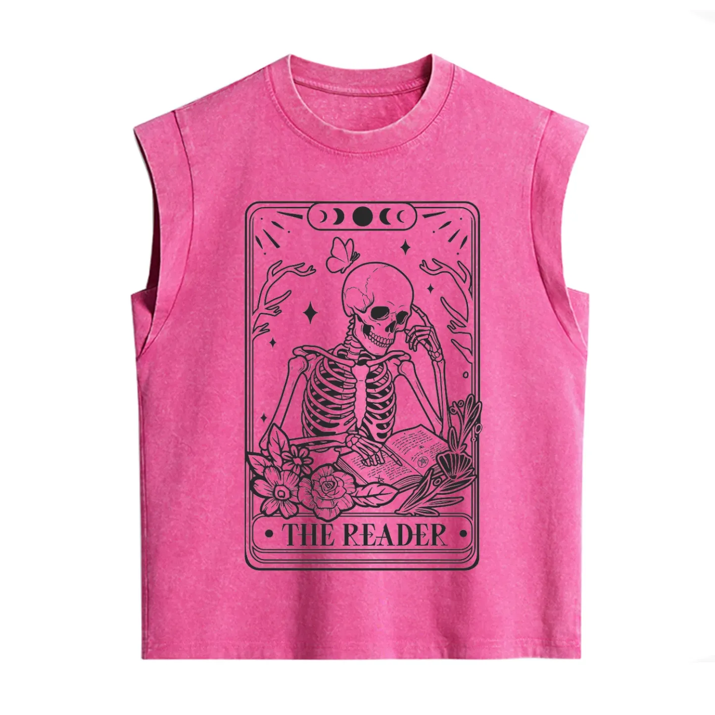 Purplehecate The Reader Tarot Skeleton Vintage Washed Tank