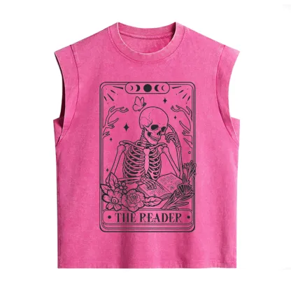 Purplehecate The Reader Tarot Skeleton Vintage Washed Tank