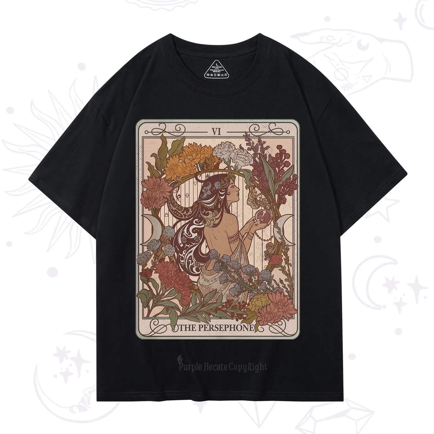 Purplehecate The Persephone Goddess Tarot Card T-Shirt