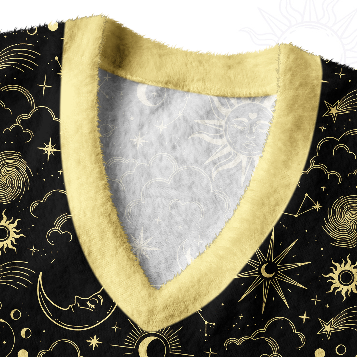Purplehecate Mysterious Star & Moon Ugly Sweater Vest