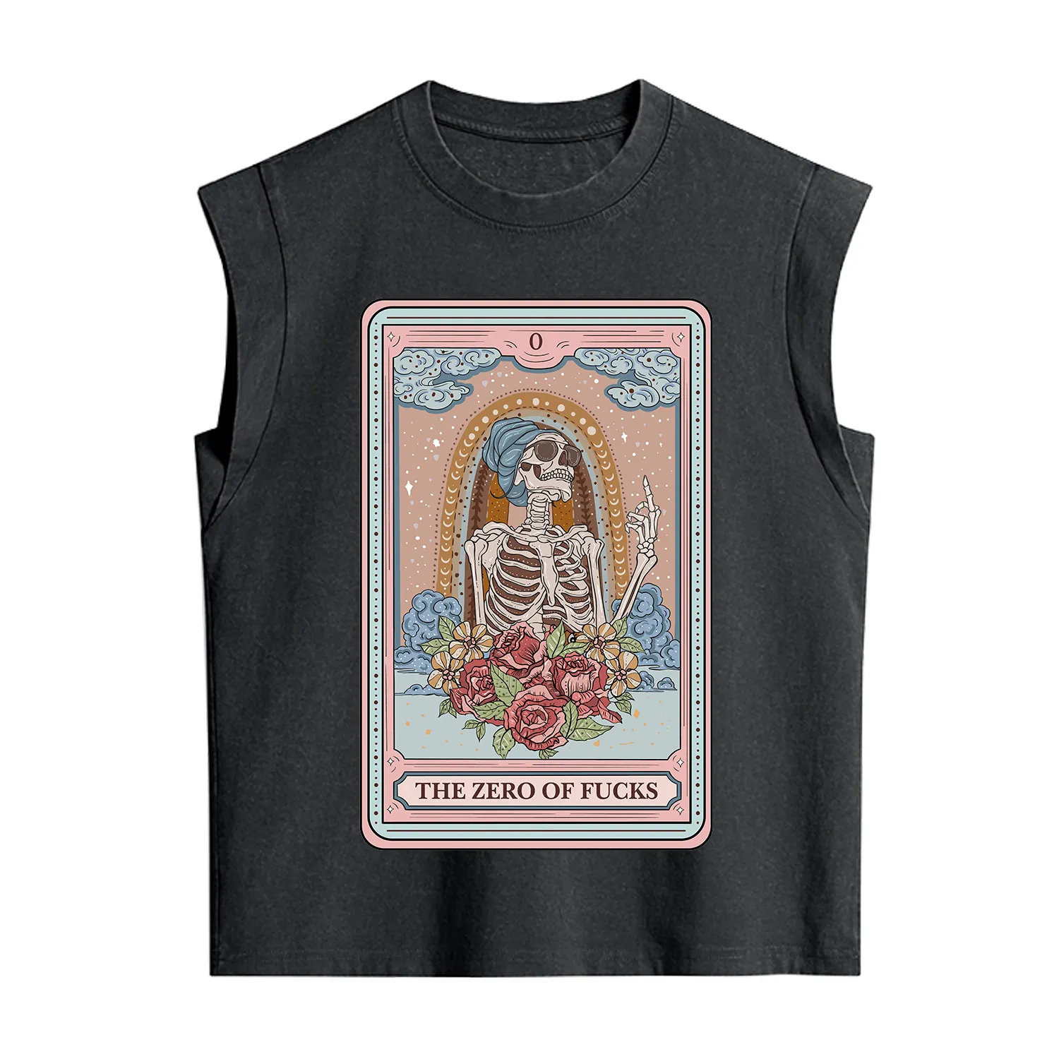 Purplehecate The Zero Of Fucks Tarot Card Vintage Washed Tank