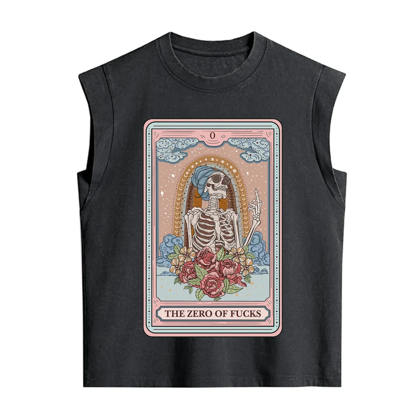 Purplehecate The Zero Of Fucks Tarot Card Vintage Washed Tank