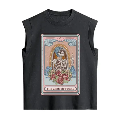 Purplehecate The Zero Of Fucks Tarot Card Vintage Washed Tank
