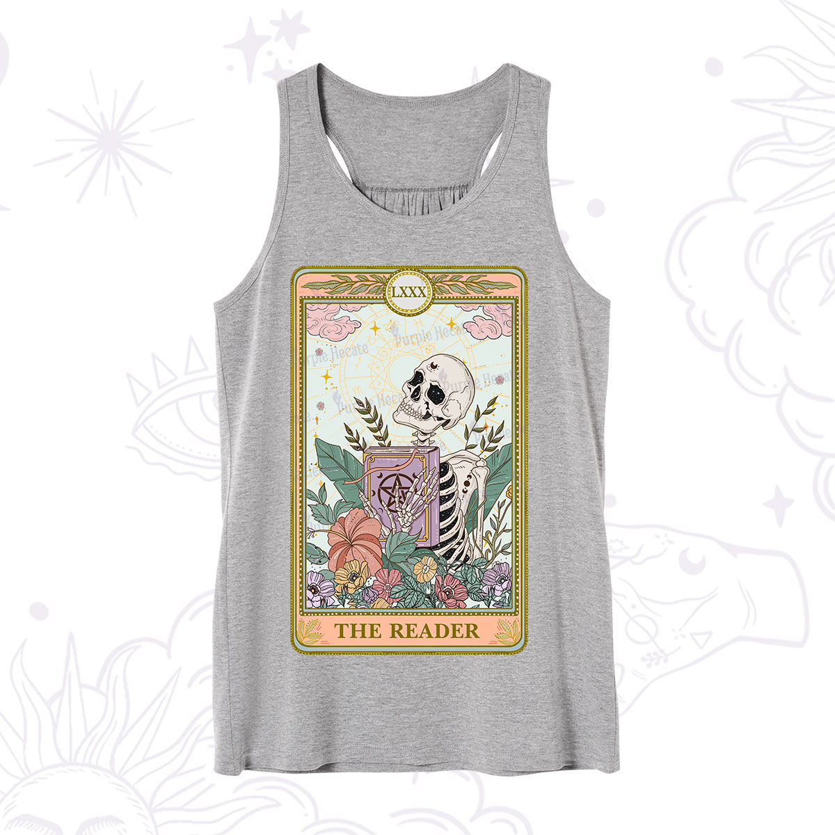 Purplehecate The Reader Occult Tarot Skeleton Tank
