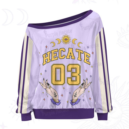 Purplehecate Hecate Moonlight Sorcery Off The Shoulder Graphic Jersey 