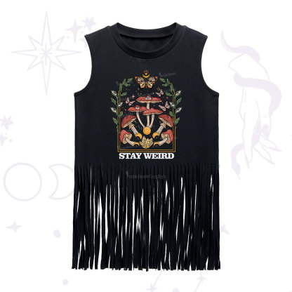 Purplehecate Stay Weird Fringe Tank Top