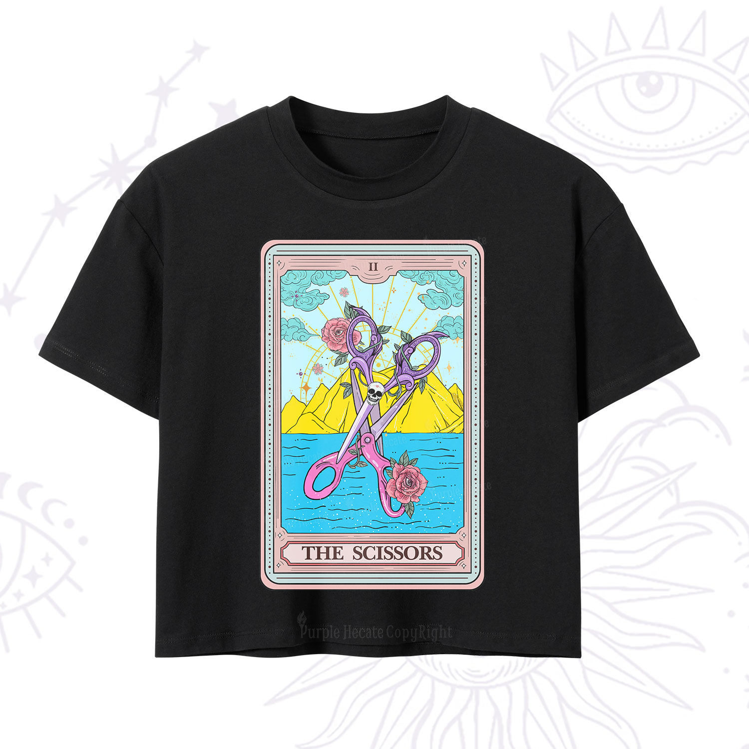 Purplehecate The Scissor Tarot Pride Crop T-Shirt