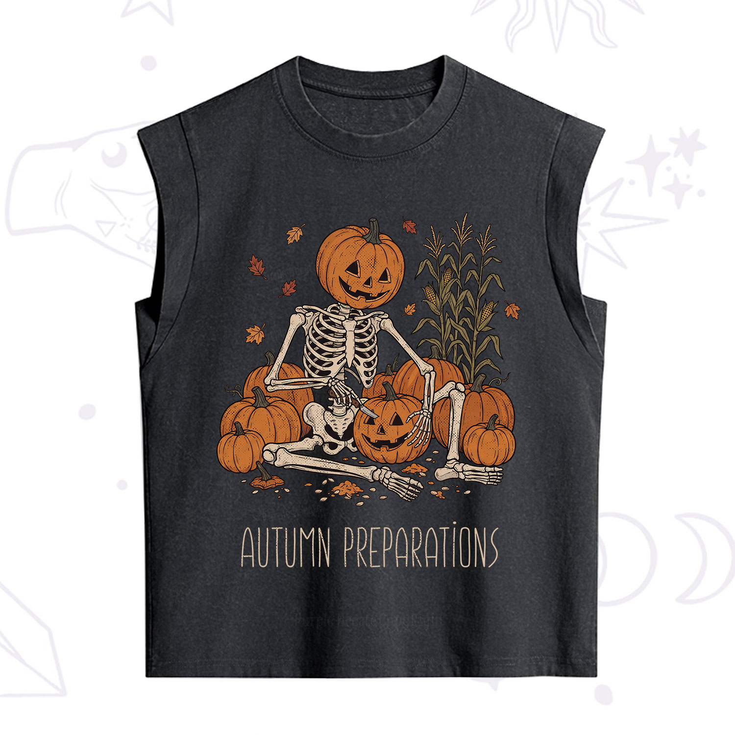 Purplehecate Witch Hat Pumpkin Vintage Washed Tank