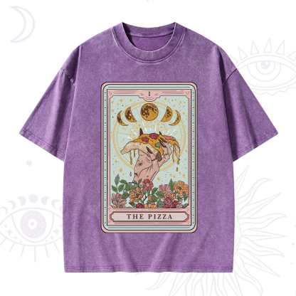 Purplehecate The Pizza Tarot Washed T-Shirt