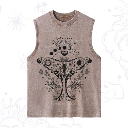 Purplehecate Moonlit Celestial Moth Washed Tank