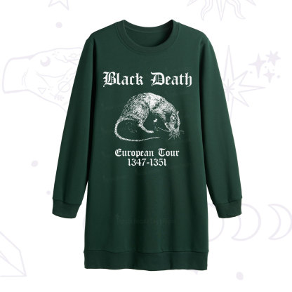 Purplehecate Black Death European Tour Sweatshirt Dress