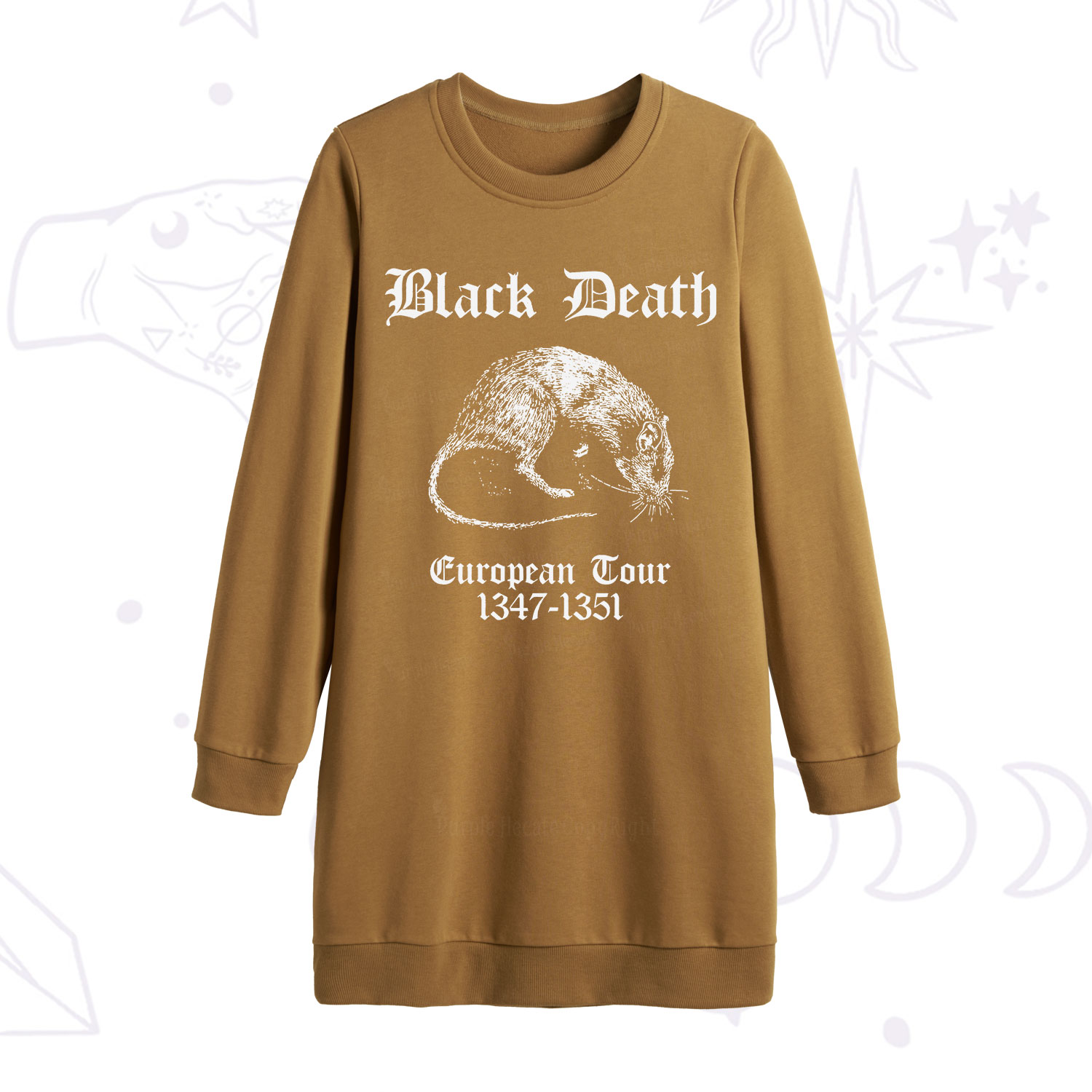 Purplehecate Black Death European Tour Sweatshirt Dress