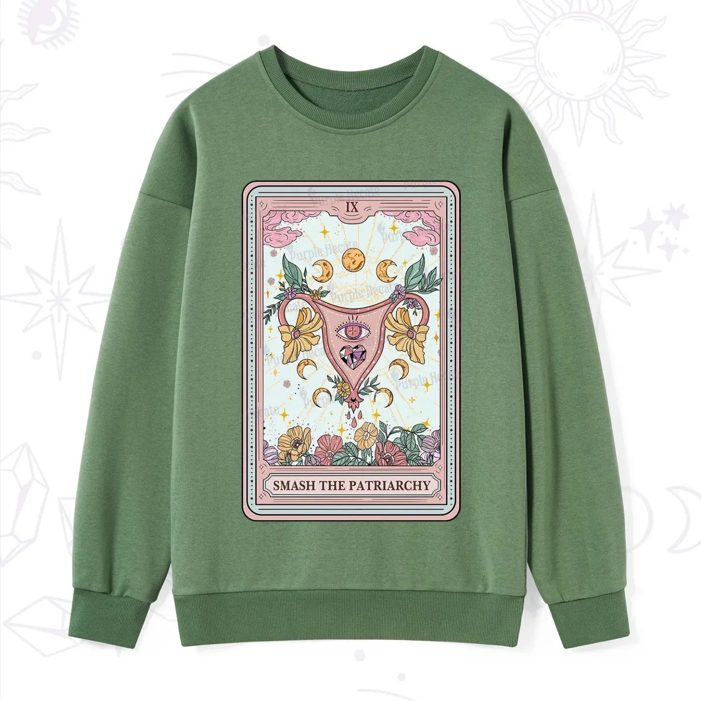 Purplehecate The Smash the Patriarchy Tarot Sweatshirt