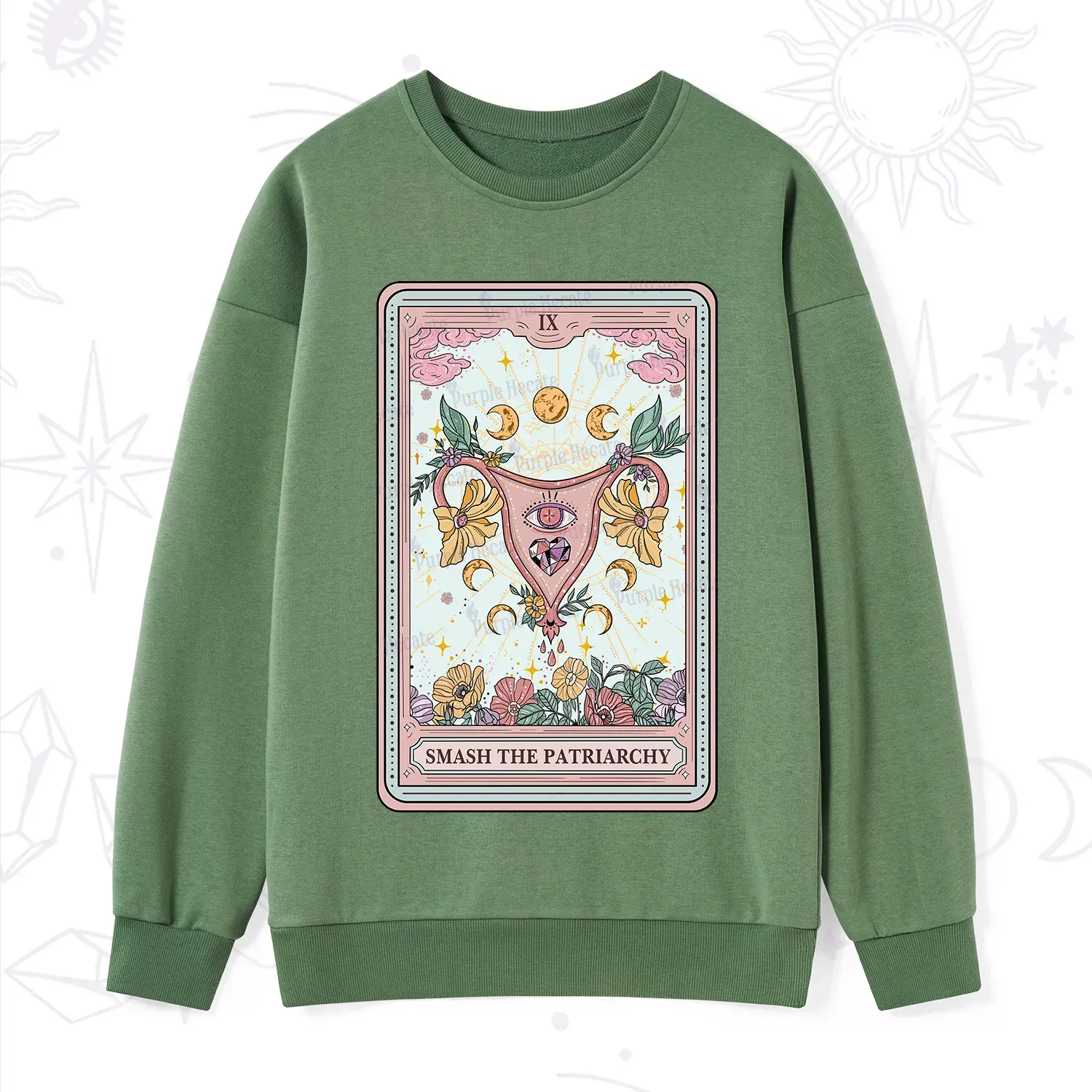 Purplehecate The Smash the Patriarchy Tarot Sweatshirt