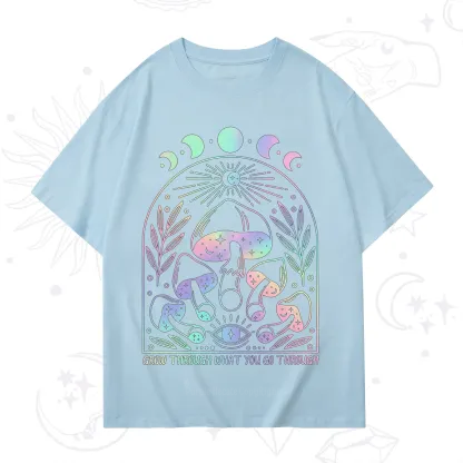Purplehecate Moon Phases Mushroom T-Shirt