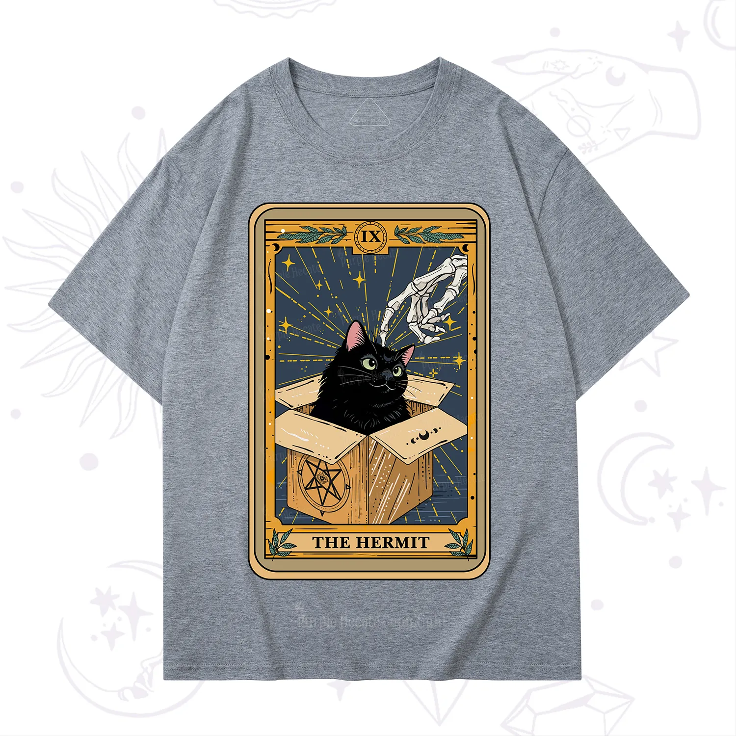 Purplehecate The Hermit Cat Tarot T-Shirt