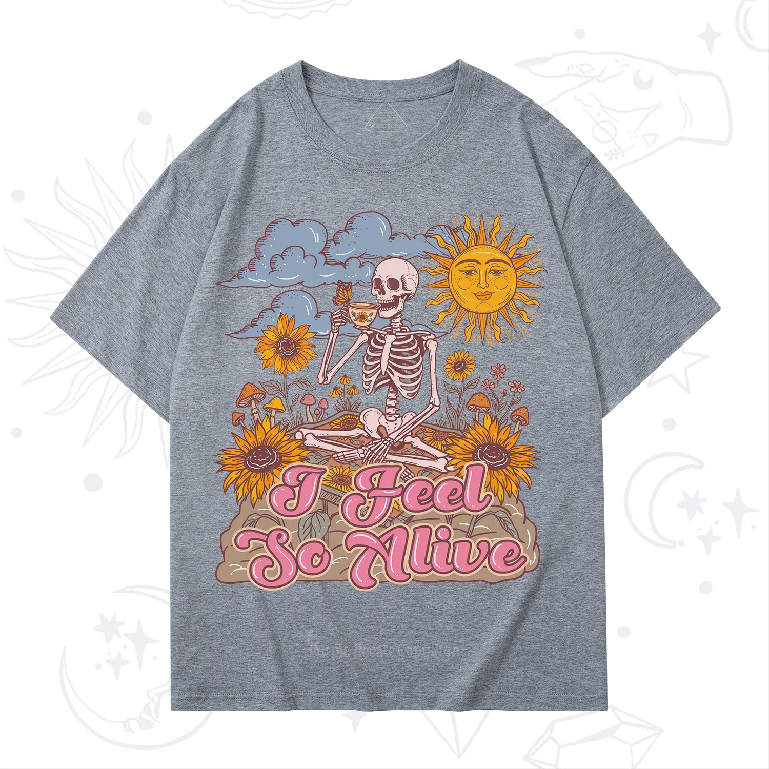 Purplehecate I feel So Alive Dancing Sarcastic Skeleton T-Shirt