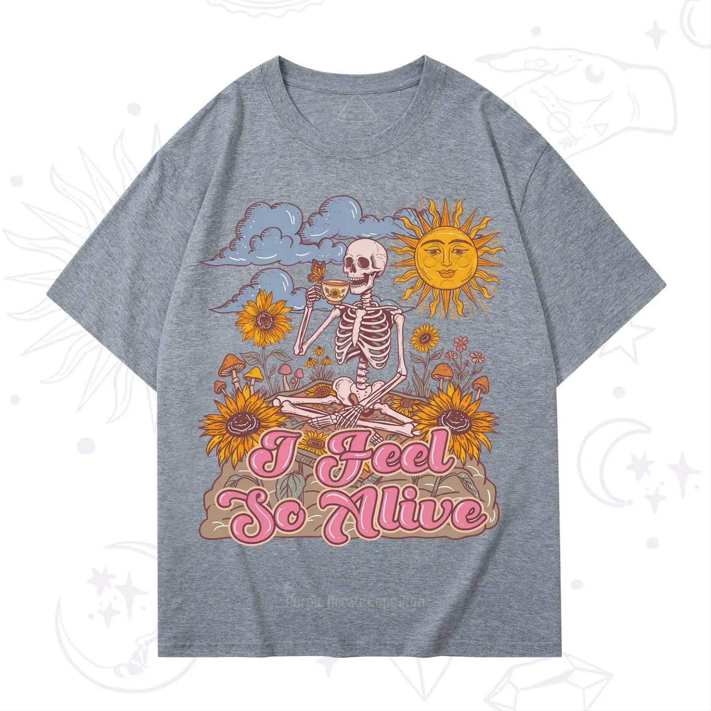 Purplehecate I feel So Alive Dancing Sarcastic Skeleton T-Shirt