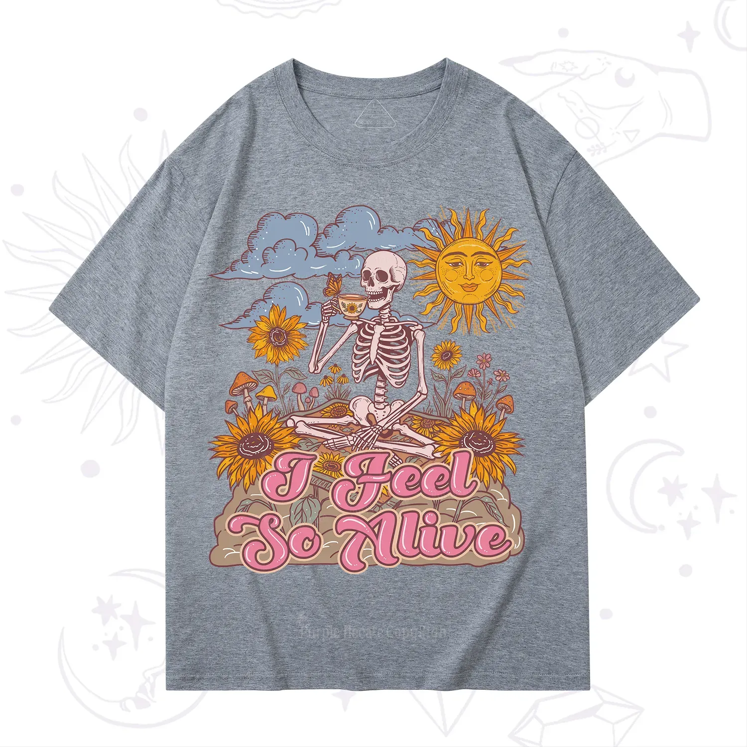 Purplehecate I feel So Alive Dancing Sarcastic Skeleton T-Shirt