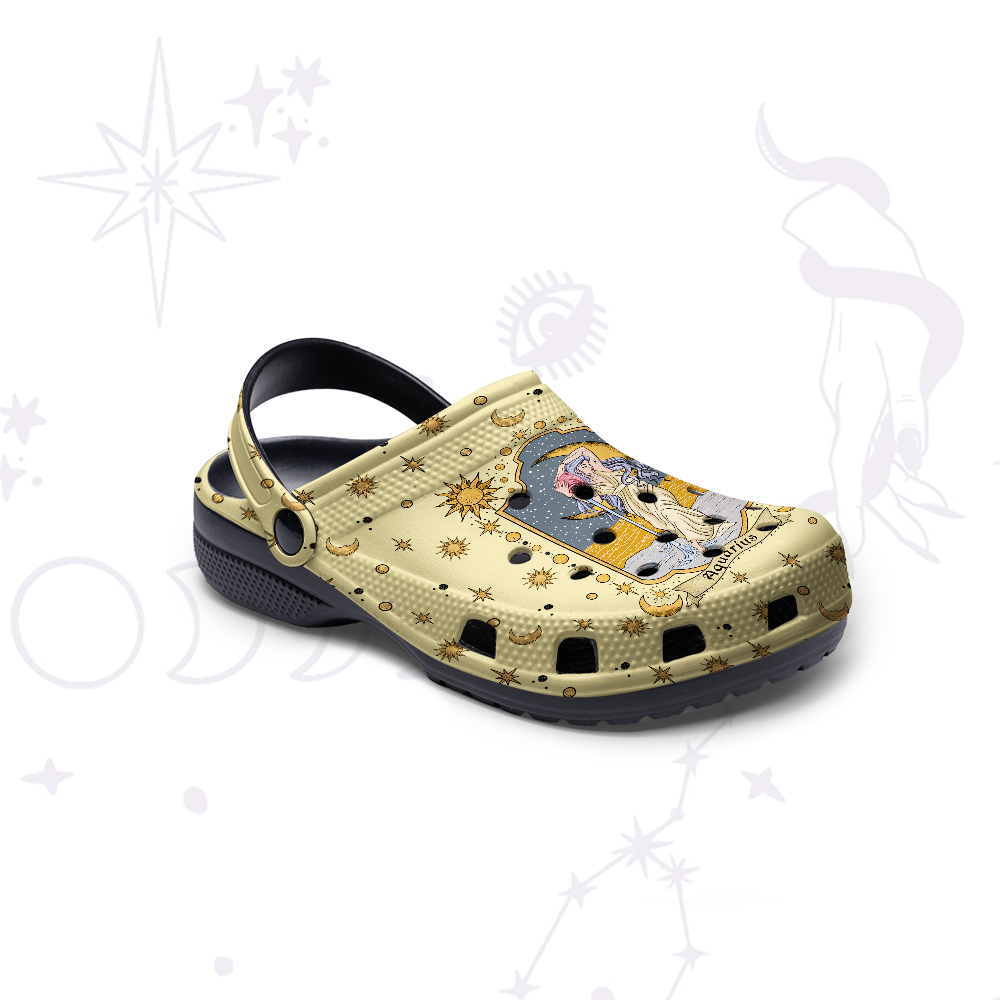 Purplehecate Aquarius Zodiac Rubber Clogs