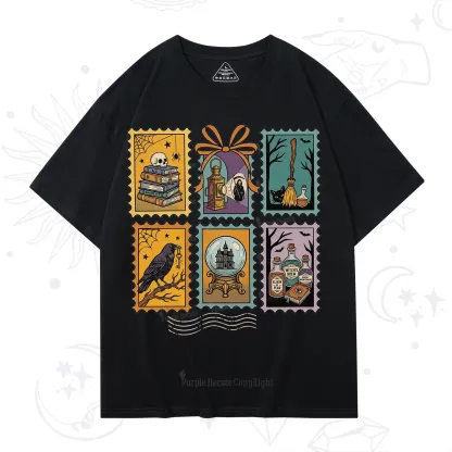 Purplehecate Halloween Witch Raven Castle Potions T-Shirt