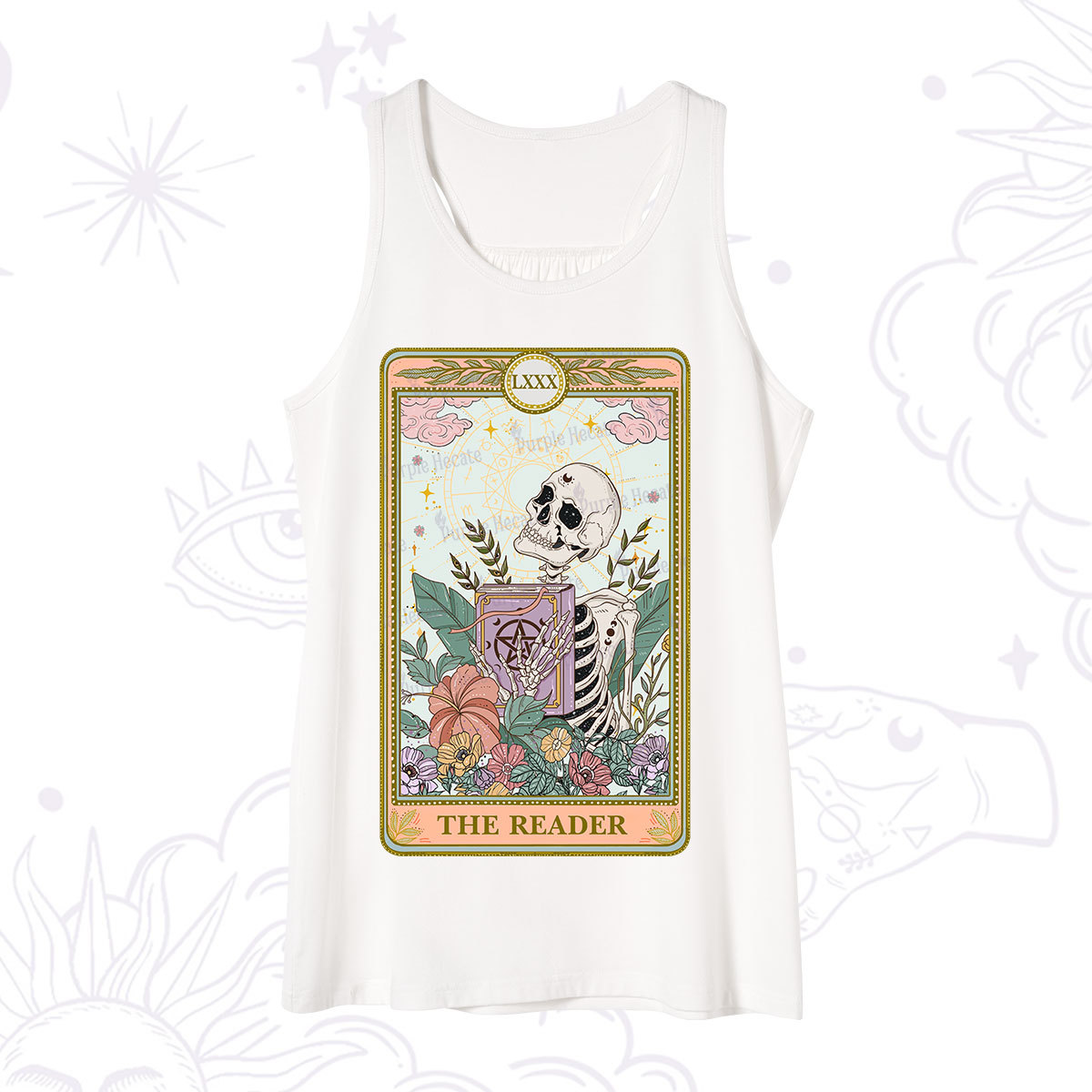 Purplehecate The Reader Occult Tarot Skeleton Tank