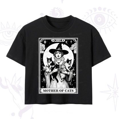 Purplehecate The Mother of Cats Tarot Crop T-Shirt