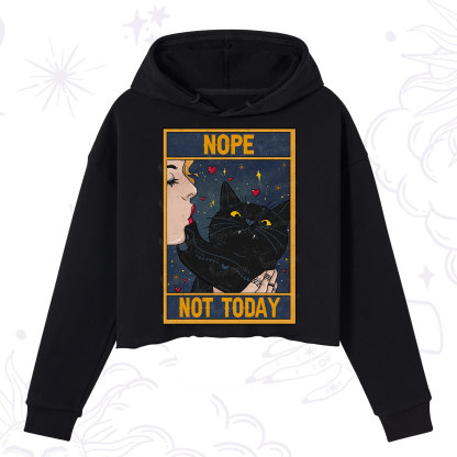 Purplehecate The Nope Not Today Tarot Crop Hoodie