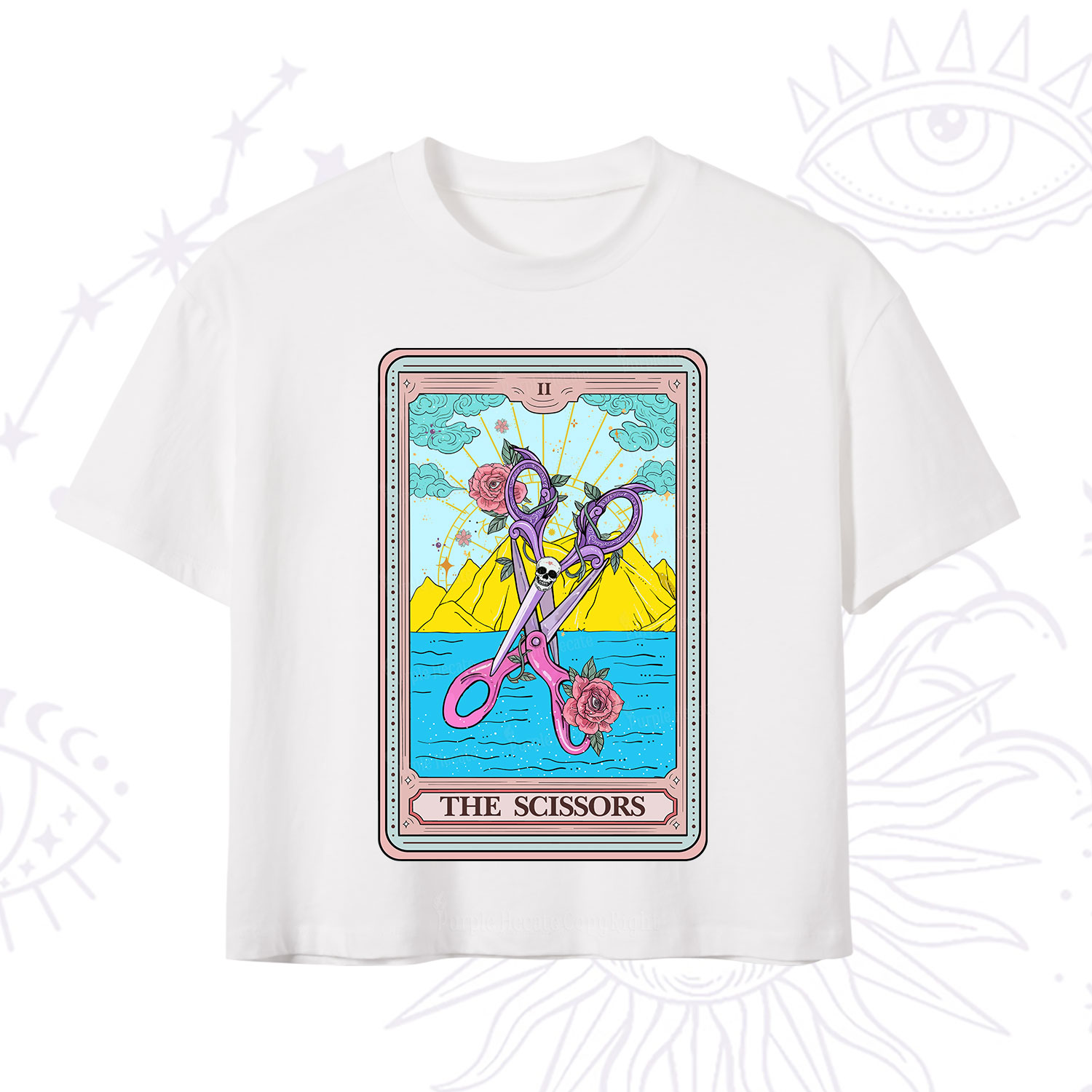 Purplehecate The Scissor Tarot Pride Crop T-Shirt