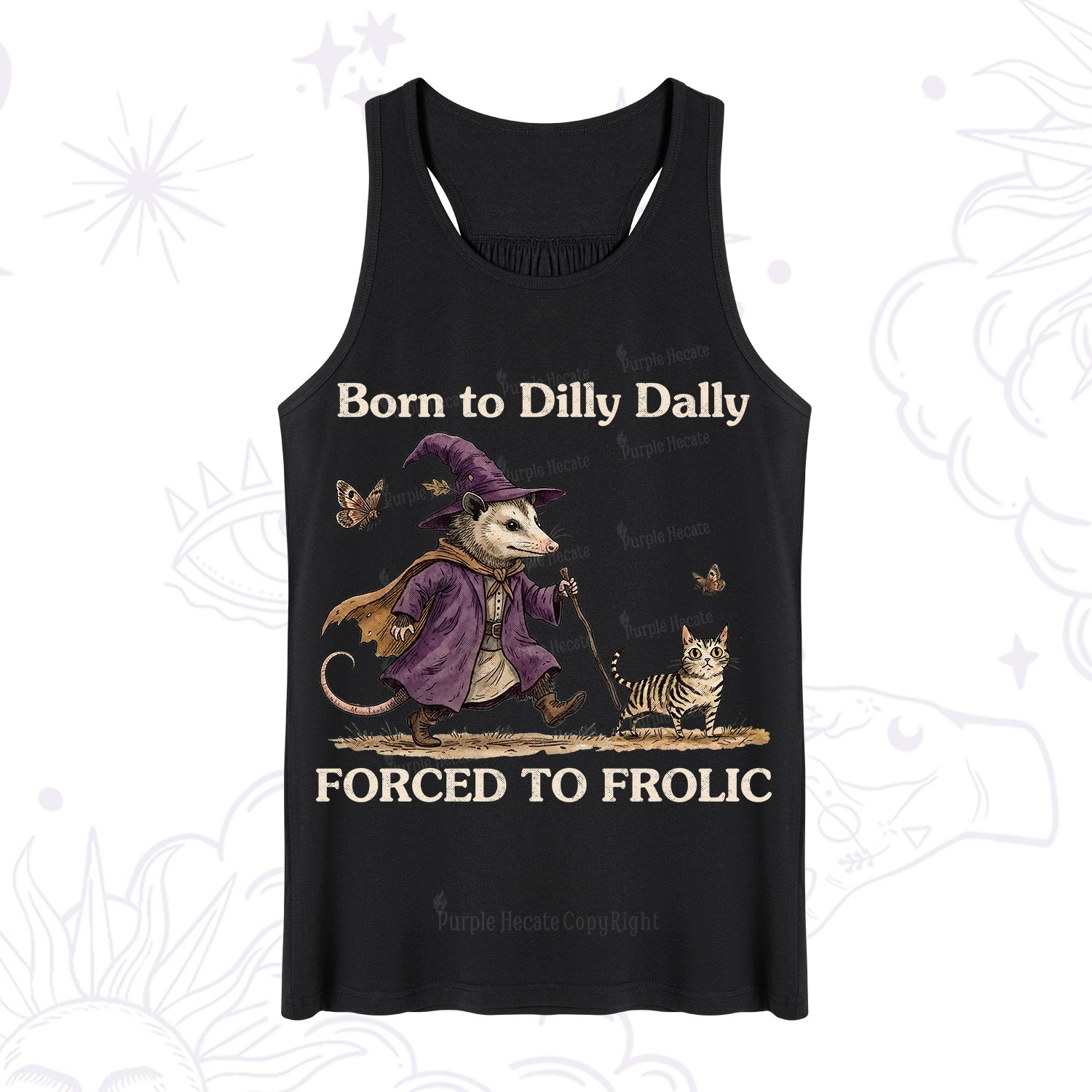 Purplehecate Born to Dilly Dally Forced to Frolic Opossum Tank