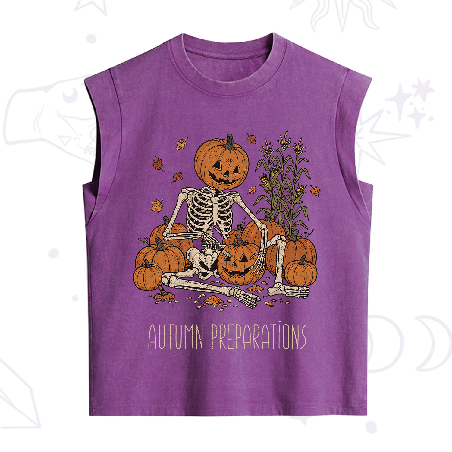 Purplehecate Witch Hat Pumpkin Vintage Washed Tank