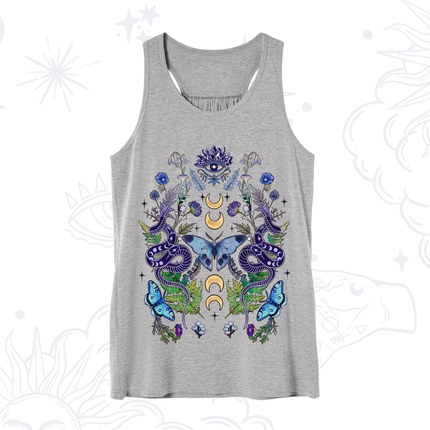 Purplehecate Moon Moth Witchery Tank