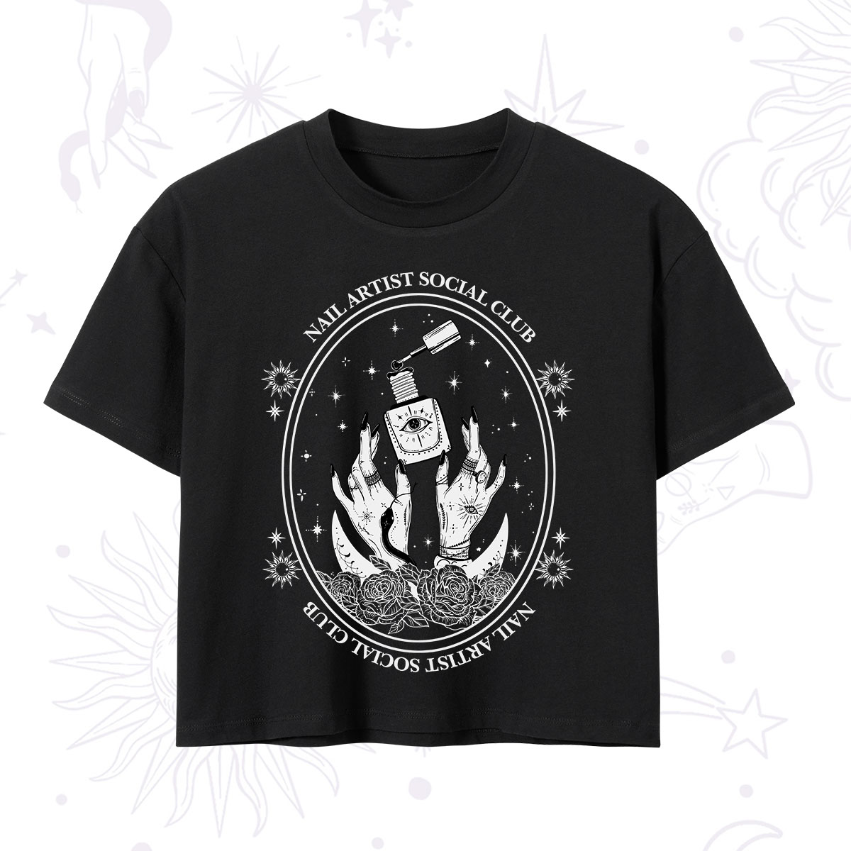 Purplehecate Nail Artist Club Crop T-Shirt