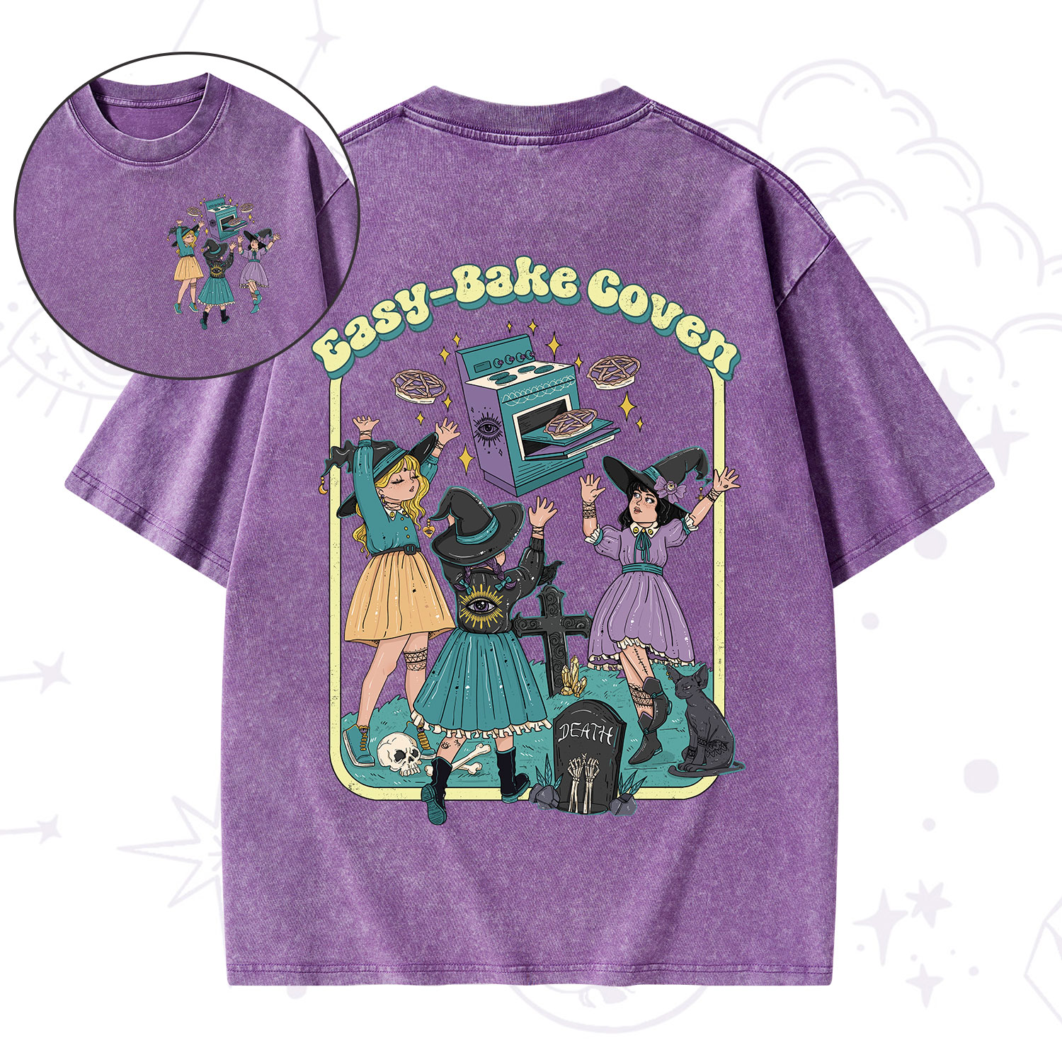 Purplehecate Easy Bake Coven Washed T-Shirt