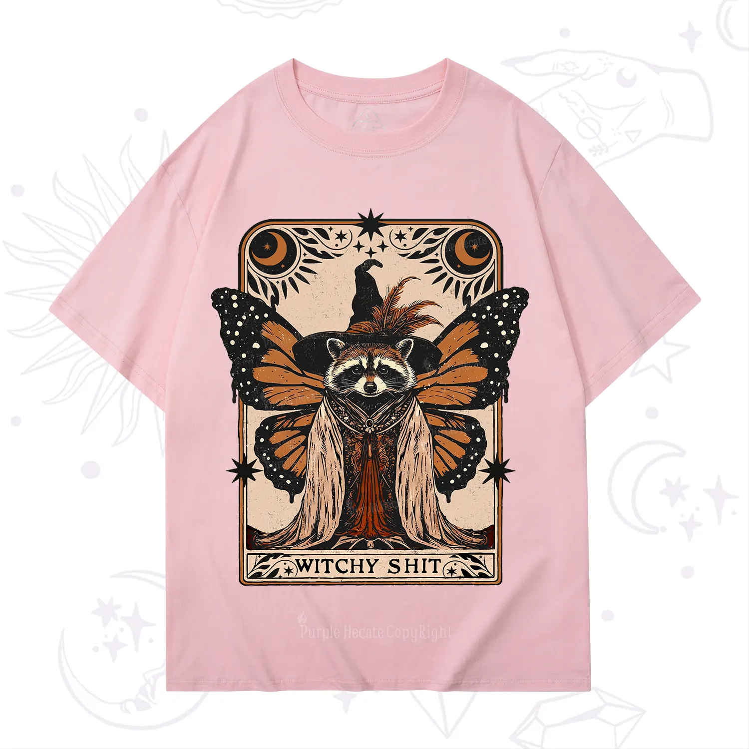 Purplehecate Witchy Shit Raccoon T-Shirt