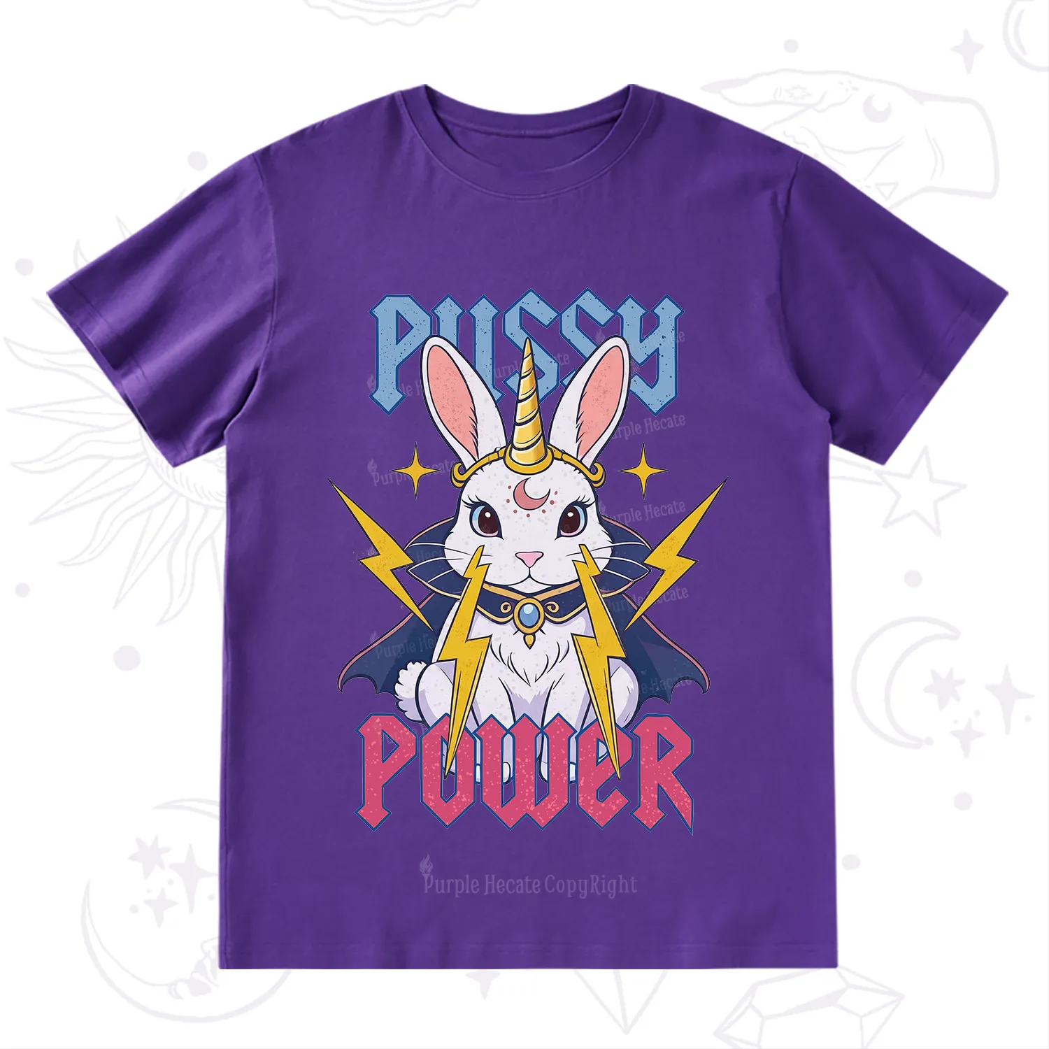 Purplehecate Pussy Power Magic Bunny T-Shirt