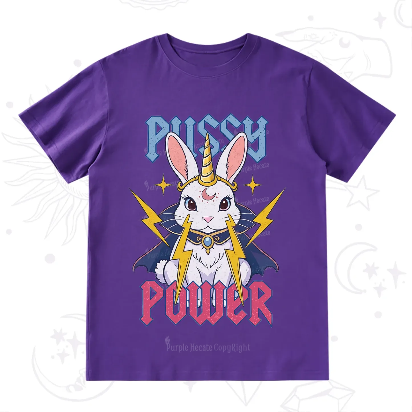 Purplehecate Pussy Power Magic Bunny T-Shirt