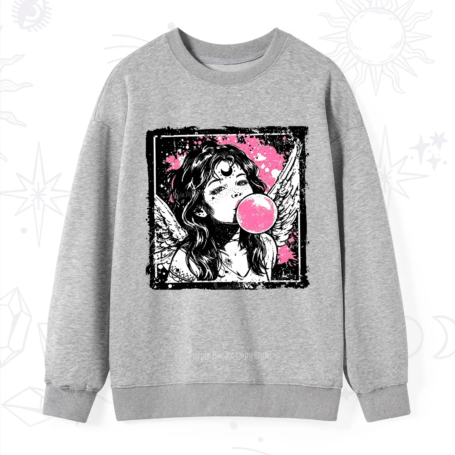 Purplehecate Grunge Angel with Bubblegum Sweatshirt
