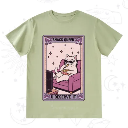 Purplehecate The Snack Queen Cat Tarot T-Shirt