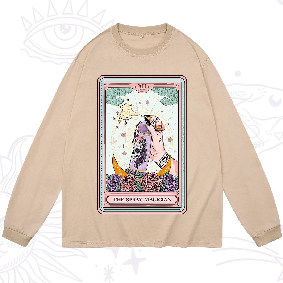 Purplehecate The Spray Magician Tarot Card Long Sleeve T-Shirt
