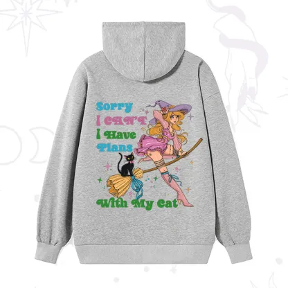 PurplehecateSorry I Can’t I Have Plans With My Cat Hoodie