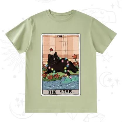 Purplehecate The Star Cat Tarot Card T-Shirt