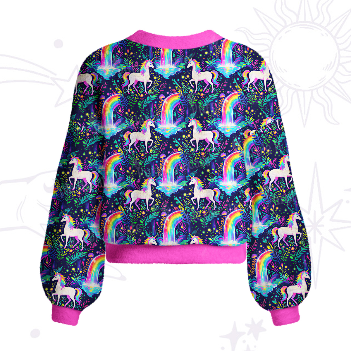 Purplehecate Rainbow Forest Unicorn Magic Cardigan Sweaters
