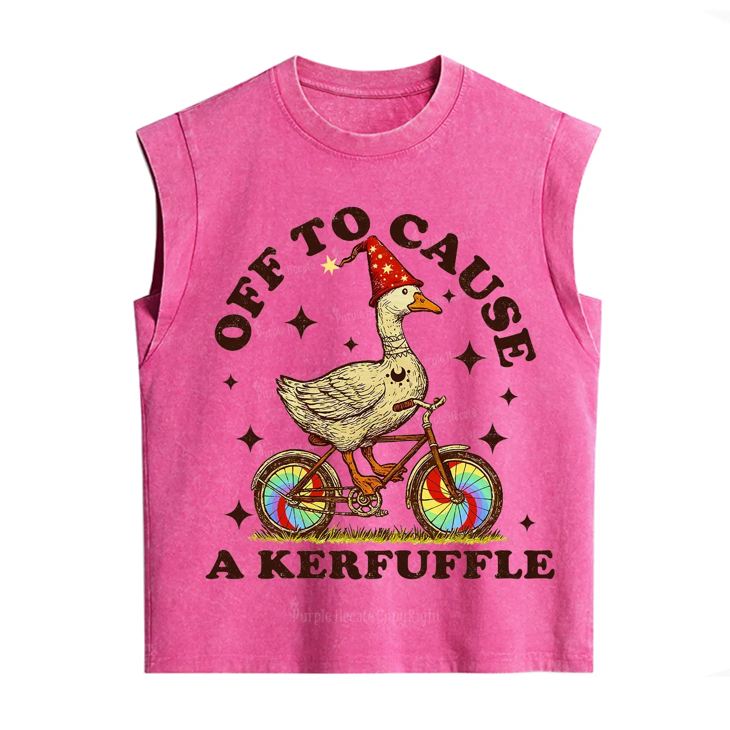 Purplehecate Off to Cause a Kerfuffle Goose Vintage Washed Tank