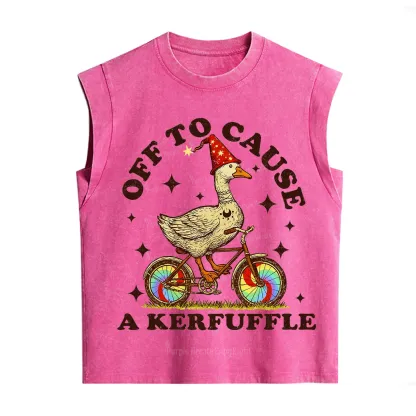 Purplehecate Off to Cause a Kerfuffle Goose Vintage Washed Tank