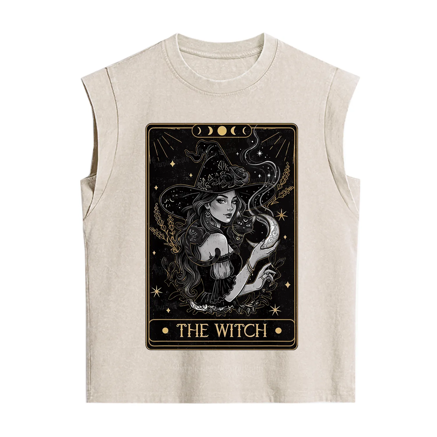 Purplehecate The Witch Enchanted Tarot Card Vintage Washed Tank
