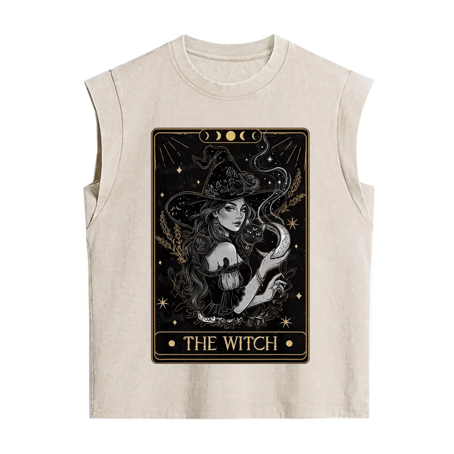Purplehecate The Witch Enchanted Tarot Card Vintage Washed Tank